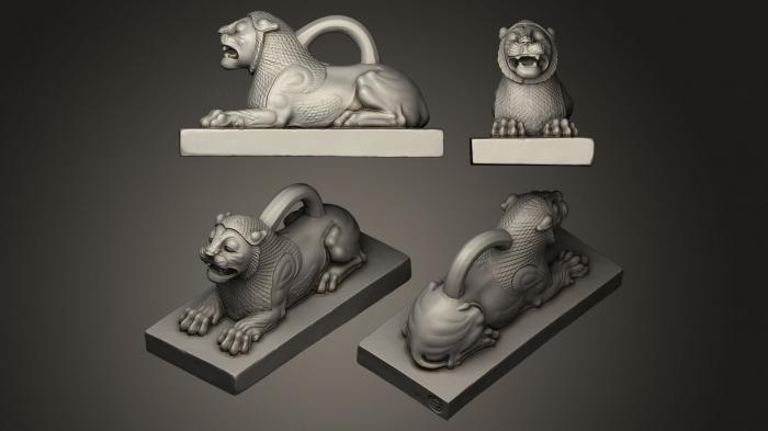 Figurines lions tigers sphinxes (STKL_0042) 3D model for CNC machine